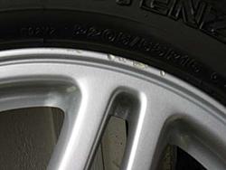 FS: Stock WRX Rims with Pretty Bald RE92's-tire-3-rash-1.jpg