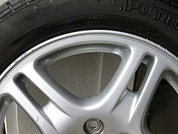 FS: Stock WRX Rims with Pretty Bald RE92's-tire-3-rash-1-2.jpg